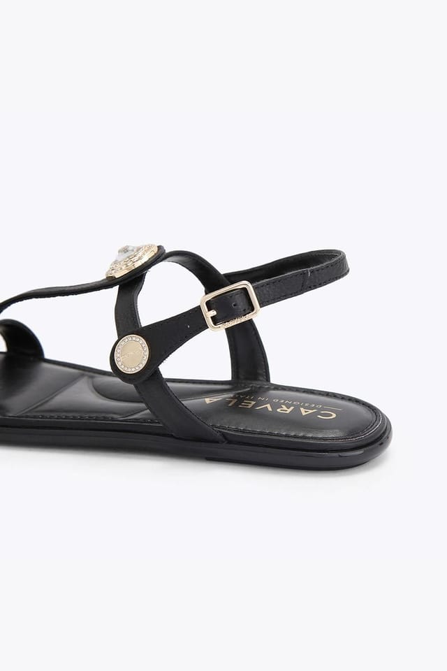 Carvela Carvela Women's 'Amalia Sandal' Leather Sandals in Black - 3