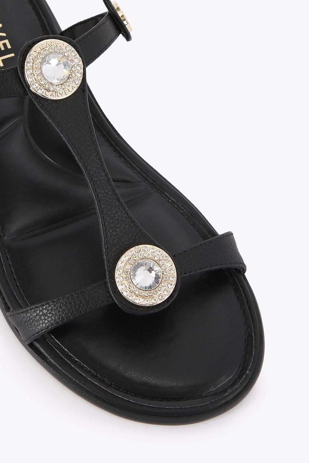 Carvela Carvela Women's 'Amalia Sandal' Leather Sandals in Black - 4