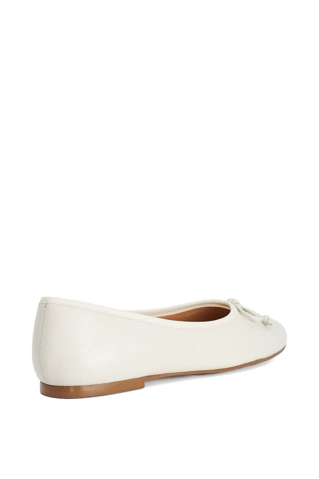 Dune London Dune London Women's 'Harllowe' Leather Ballet Pumps in White - 3