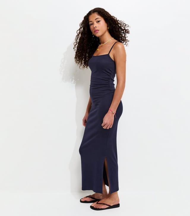 New Look Girls' Navy Ruched Jersey Maxi Dress New Look - 3