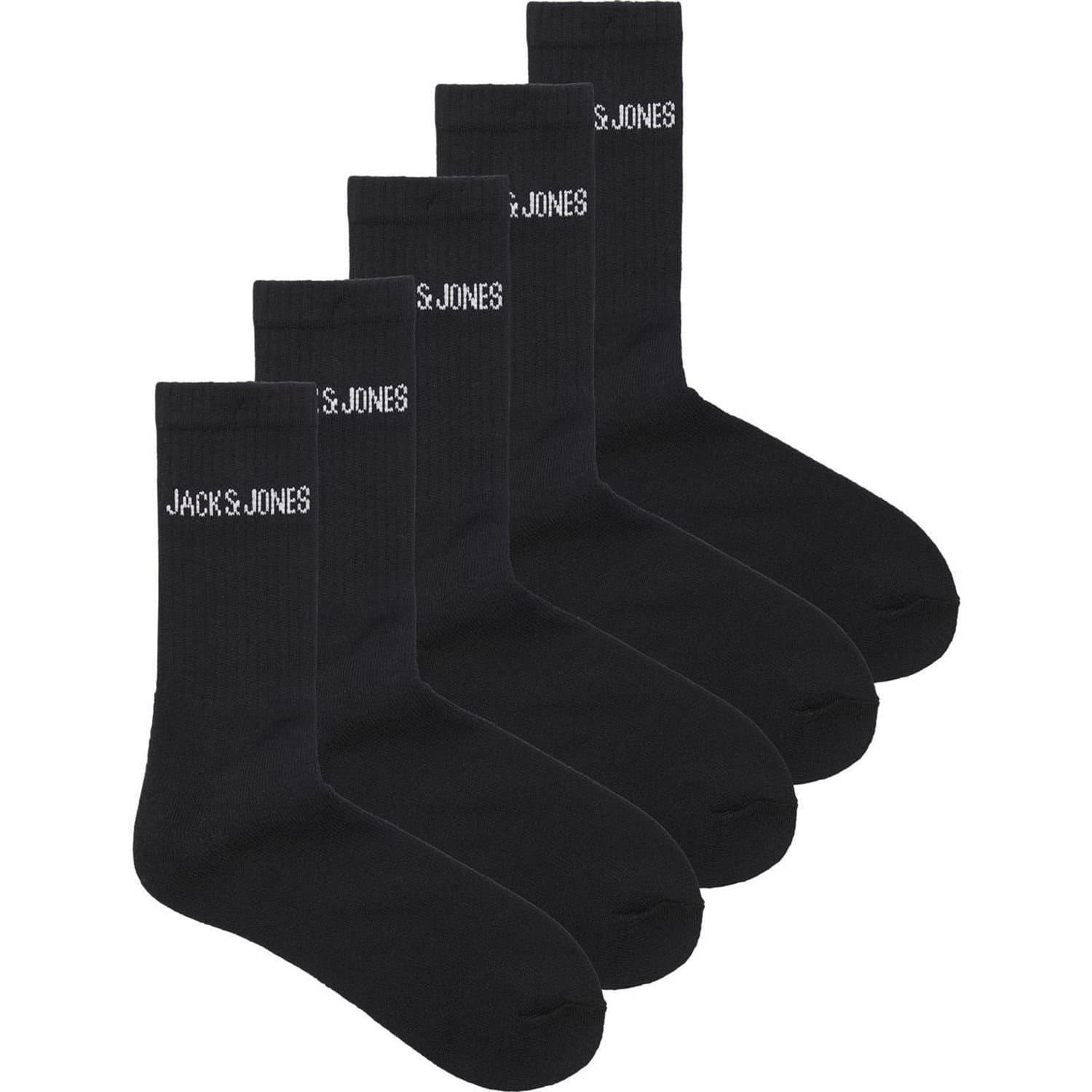 jack & jones Jack & Jones Men's Regen Crew Socks (Pack of 5) in Black