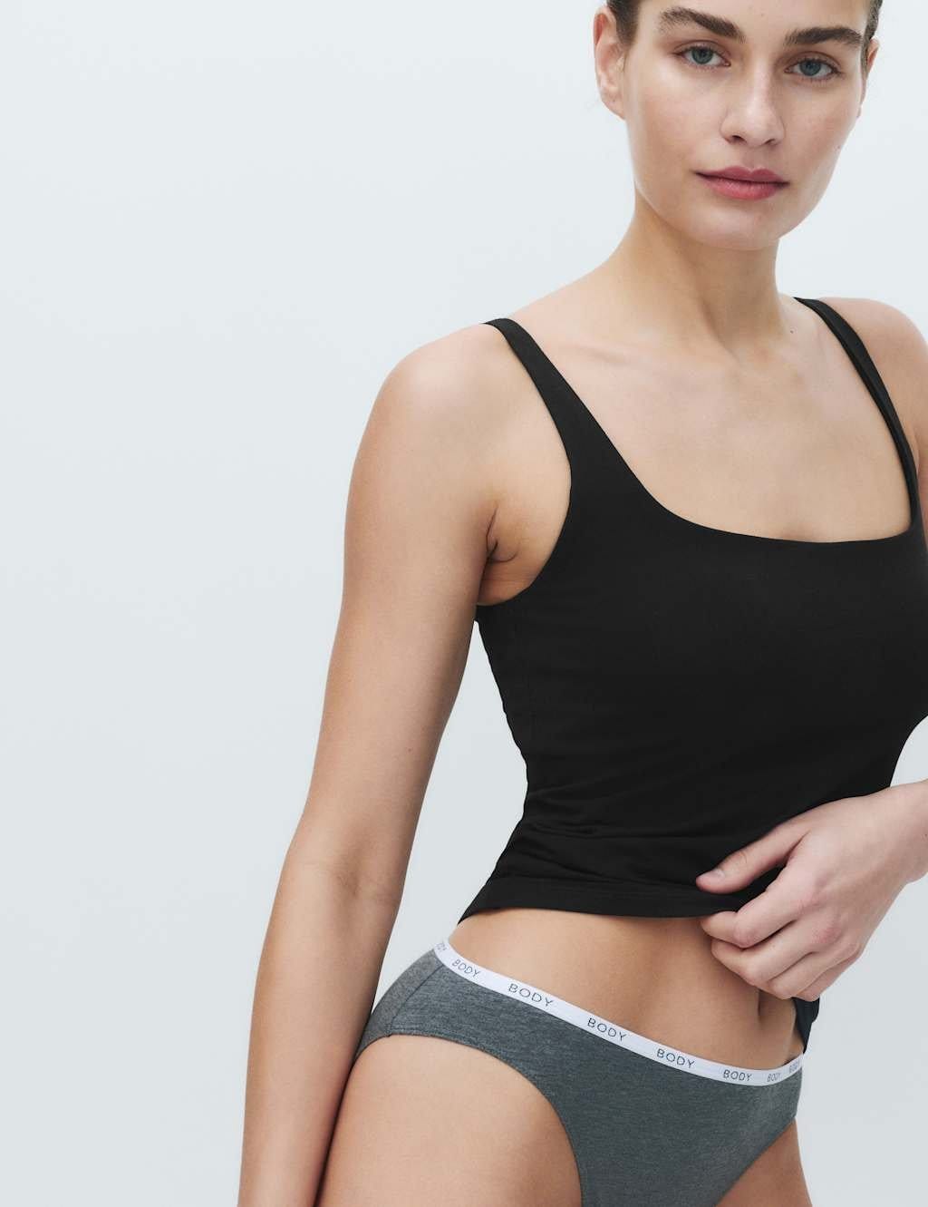 M&S Secret Support™ Scoop Neck Bra Vest Black