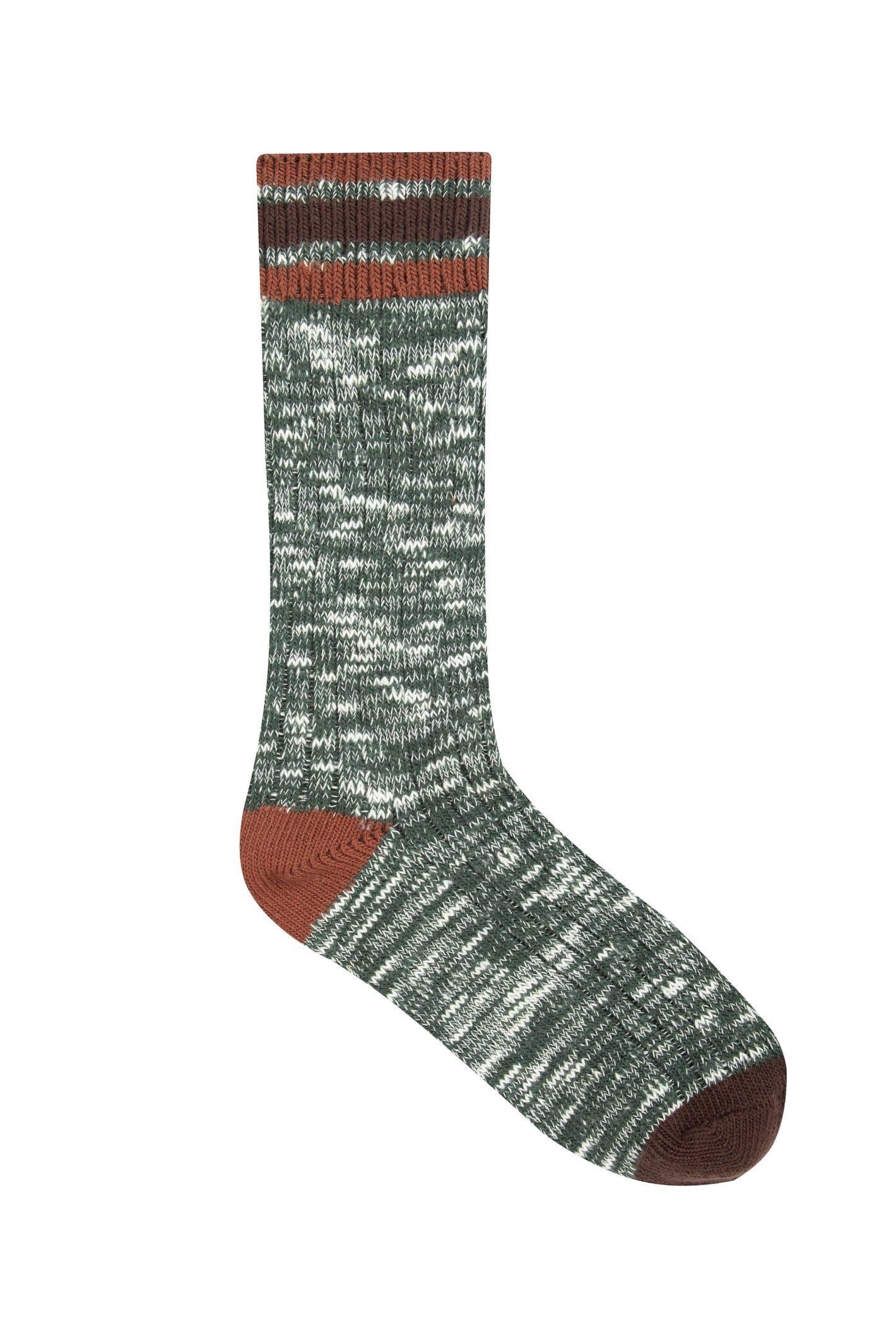 Weird Fish Weird Fish Men's Fernvale Striped Boot Sock 3pk in Orange