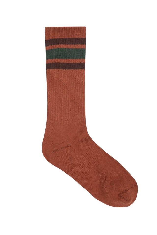 Weird Fish Weird Fish Men's Fernvale Striped Boot Sock 3pk in Orange - 3