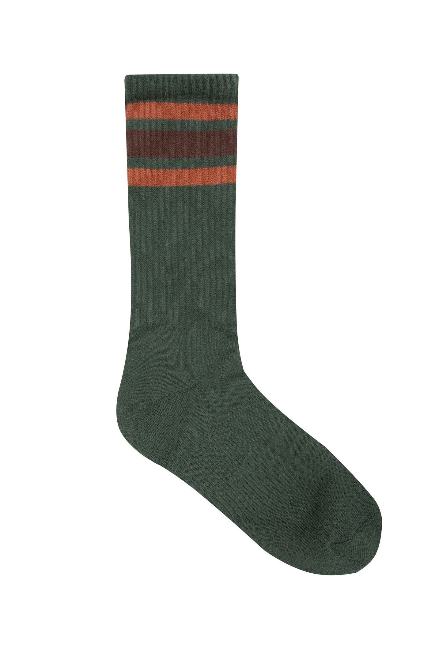 Weird Fish Weird Fish Men's Fernvale Striped Boot Sock 3pk in Orange - 4