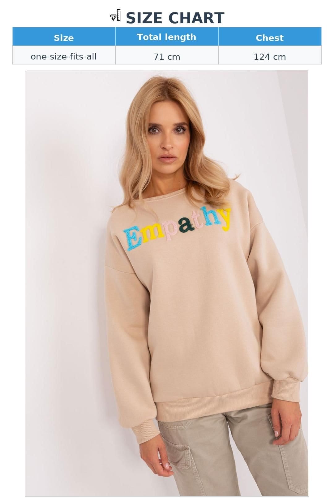 Love Lace Love Lace Women's Overhead Printed Cotton Polyester Sweatshirt in Beige - 4