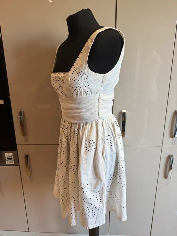 Topshop Vintage Kate Moss x Topshop- Studded White Mini Dress