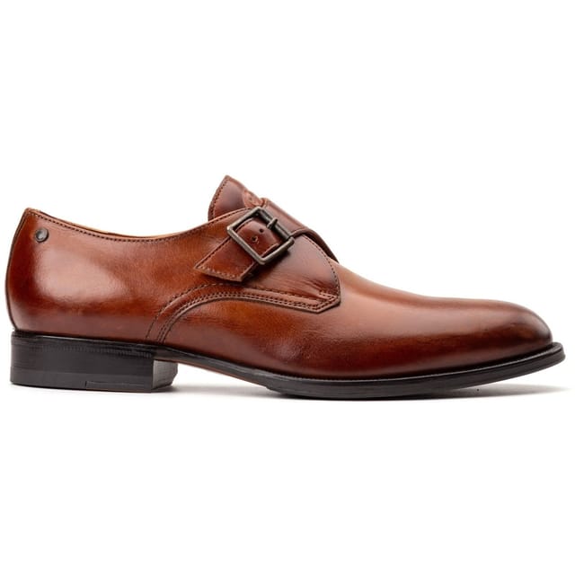 Base London Base London Men's Faraday Single Monk Shoe in Tan - 2