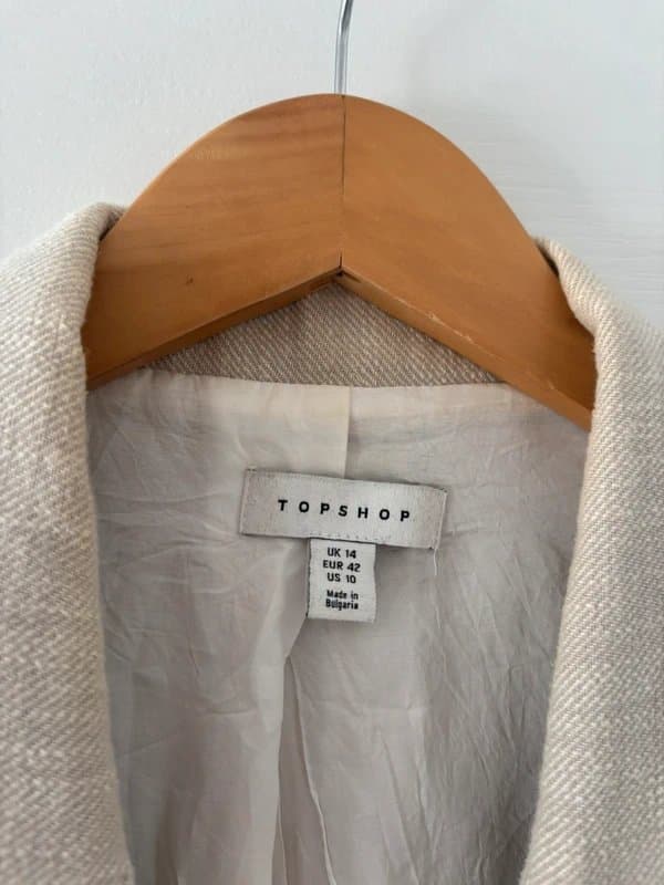 Topshop Topshop Cream/beige Linen style Blazer