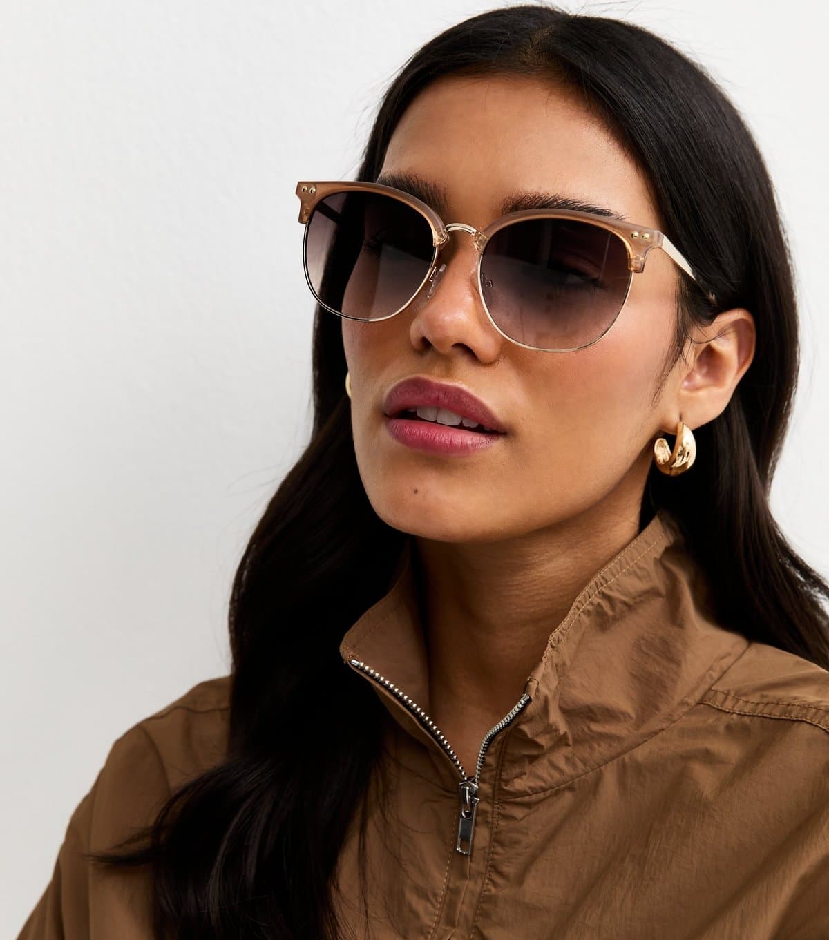 New Look Mink Round Frame Sunglasses New Look