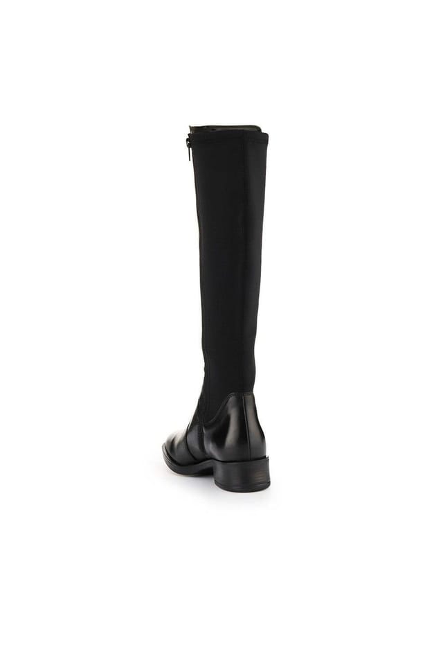 Jones Bootmaker Jones Bootmaker Women's Ellisia Leather Stretch-Fit Long Boots in Black - 3