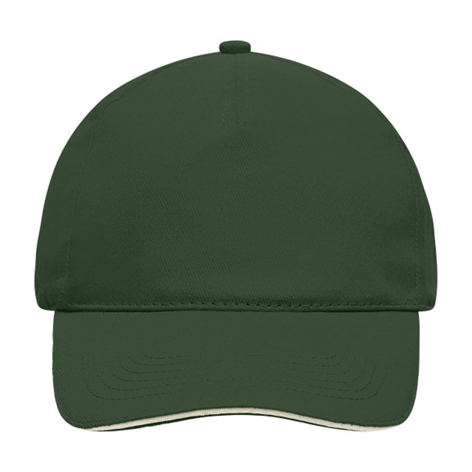 Myrtle Beach Myrtle Beach Men's 5 Panel Sandwich Peak Baseball Cap in Dark Green