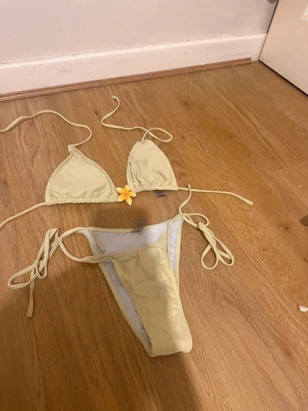 Shein Mustard/yellow/green bikini