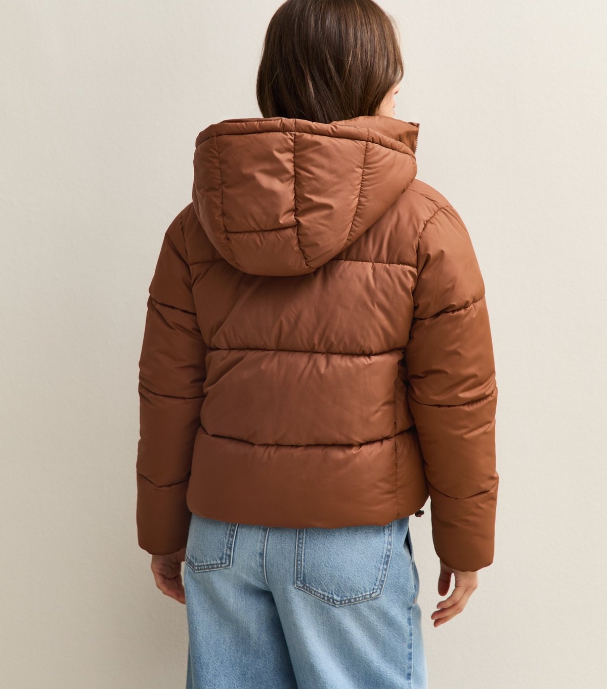 New Look Women's Petite Tan Cropped Puffer Jacket New Look - 4