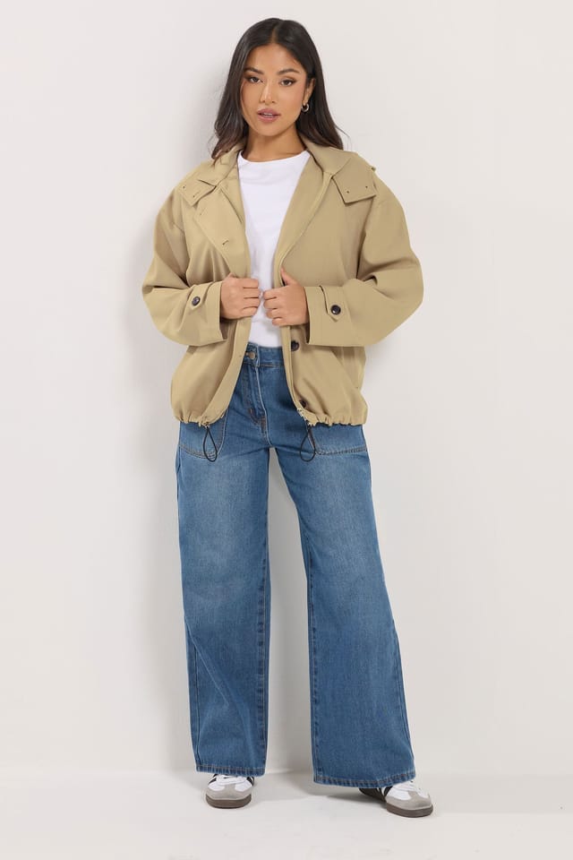 PixieGirl PixieGirl Women's Petite Drawcord Jacket in Natural - 3