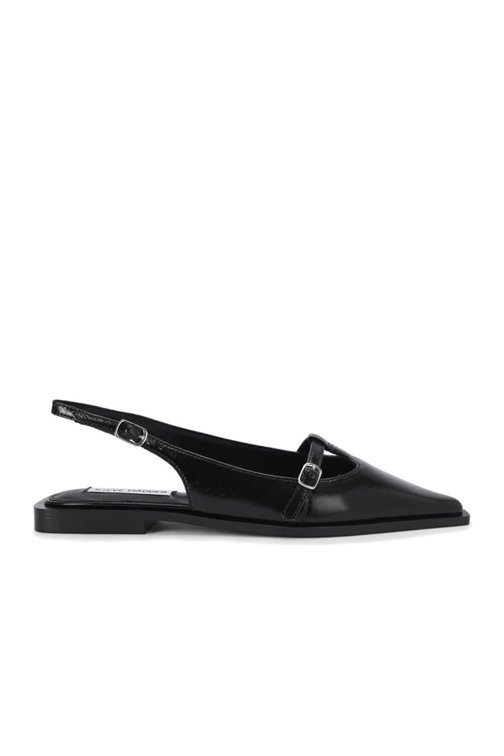 Steve Madden STEVE MADDEN Women's 'Synergy Black Leather' Leather Sandals