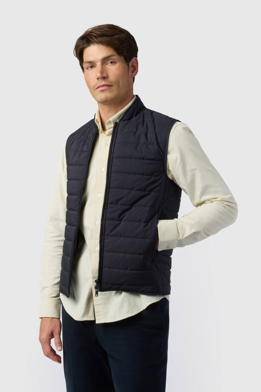 Melka Melka Men's Padded Gilet in Navy - 2