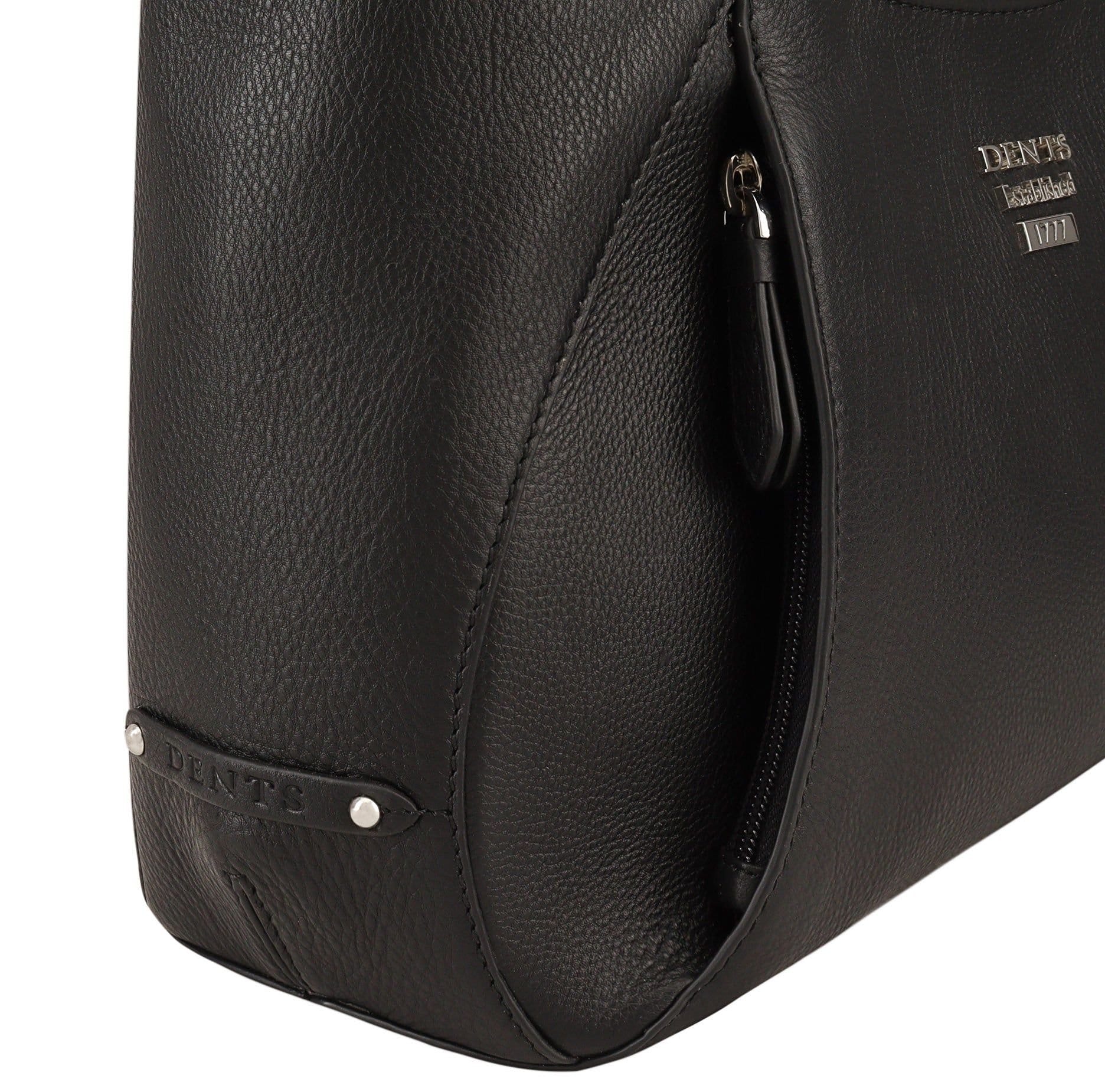 Dents Dents Women's Marlborough Leather Shoulder Bag in Black - 4