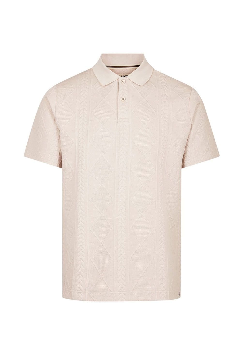 Luke 1977 Luke 1977 Men's La Fe Textured Knit Polo in Cream - 4