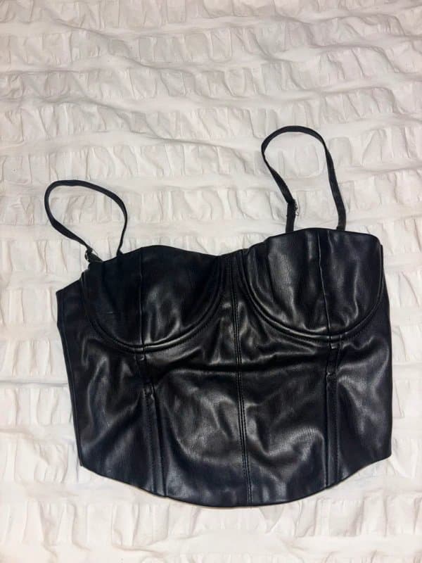 Bershka Black leather corset
