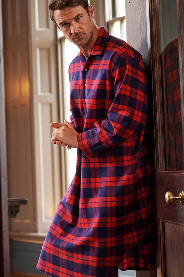 British Boxers British Boxers Men's 'Dumbarton' Tartan Brushed Cotton Nightshirt - 2