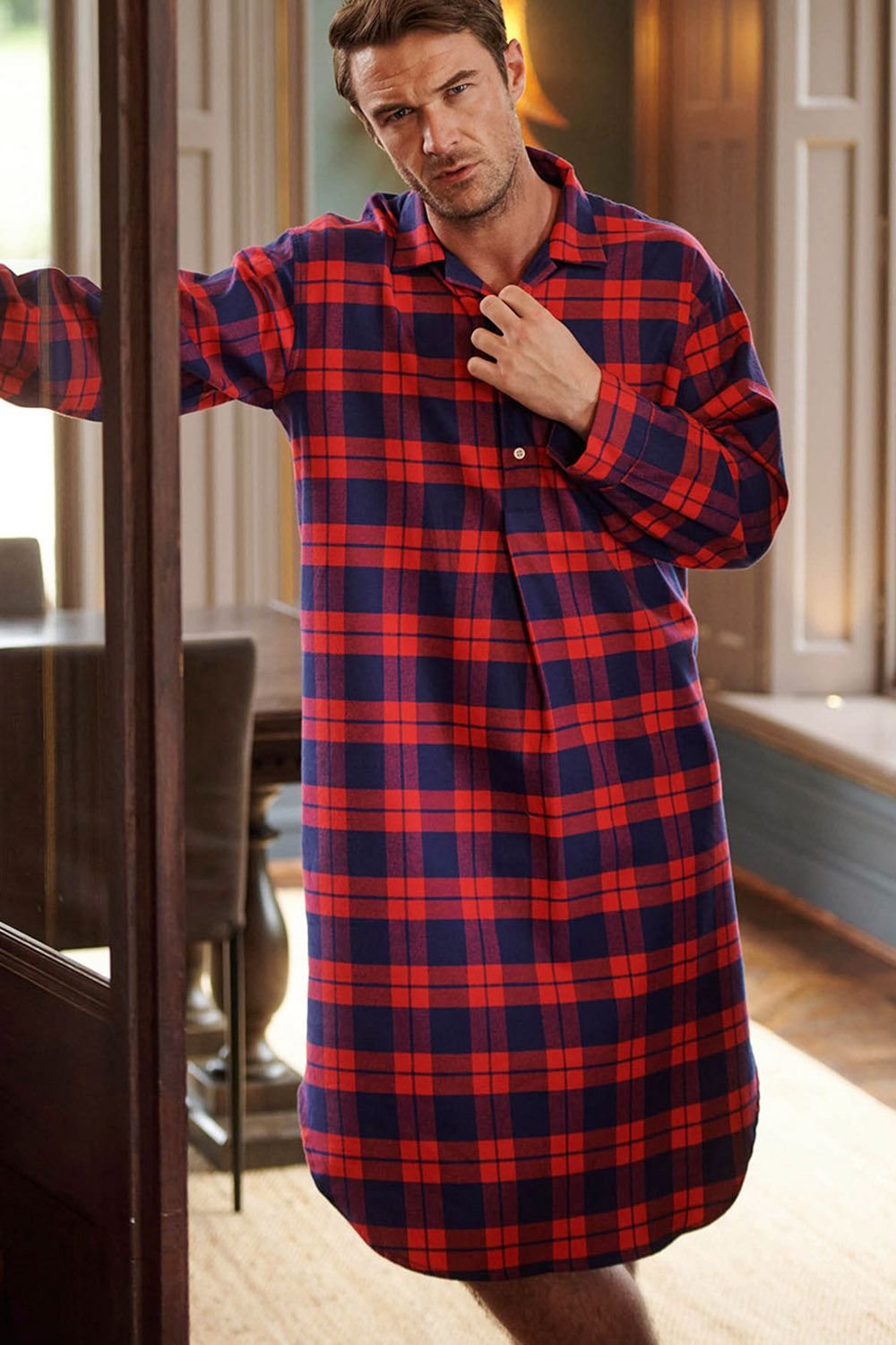 British Boxers British Boxers Men's 'Dumbarton' Tartan Brushed Cotton Nightshirt - 4