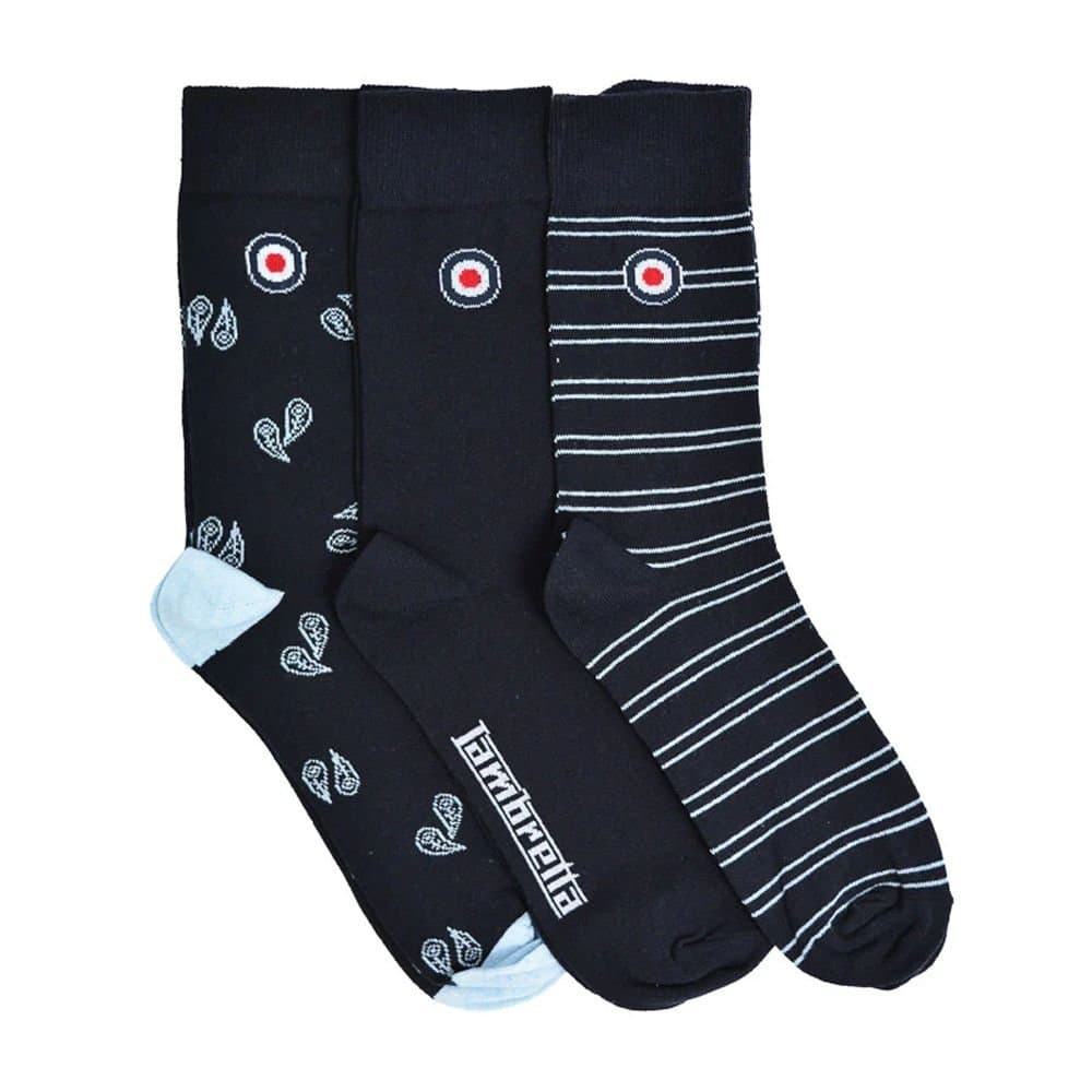 Lambretta Lambretta Men's Assorted Designs Socks in Mid Navy