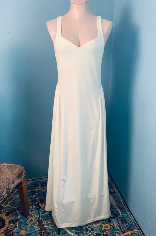 ASOS ASOS design sweetheart neck maxi dress off white small