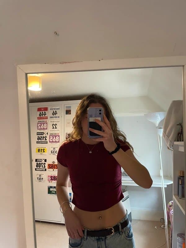 Bershka Burgundy top