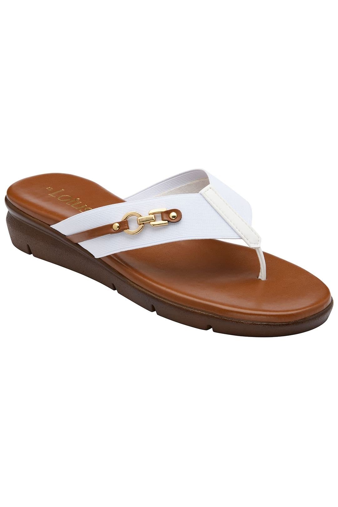 Lotus Lotus Women's 'Villana' Toe-Post Sandals in White