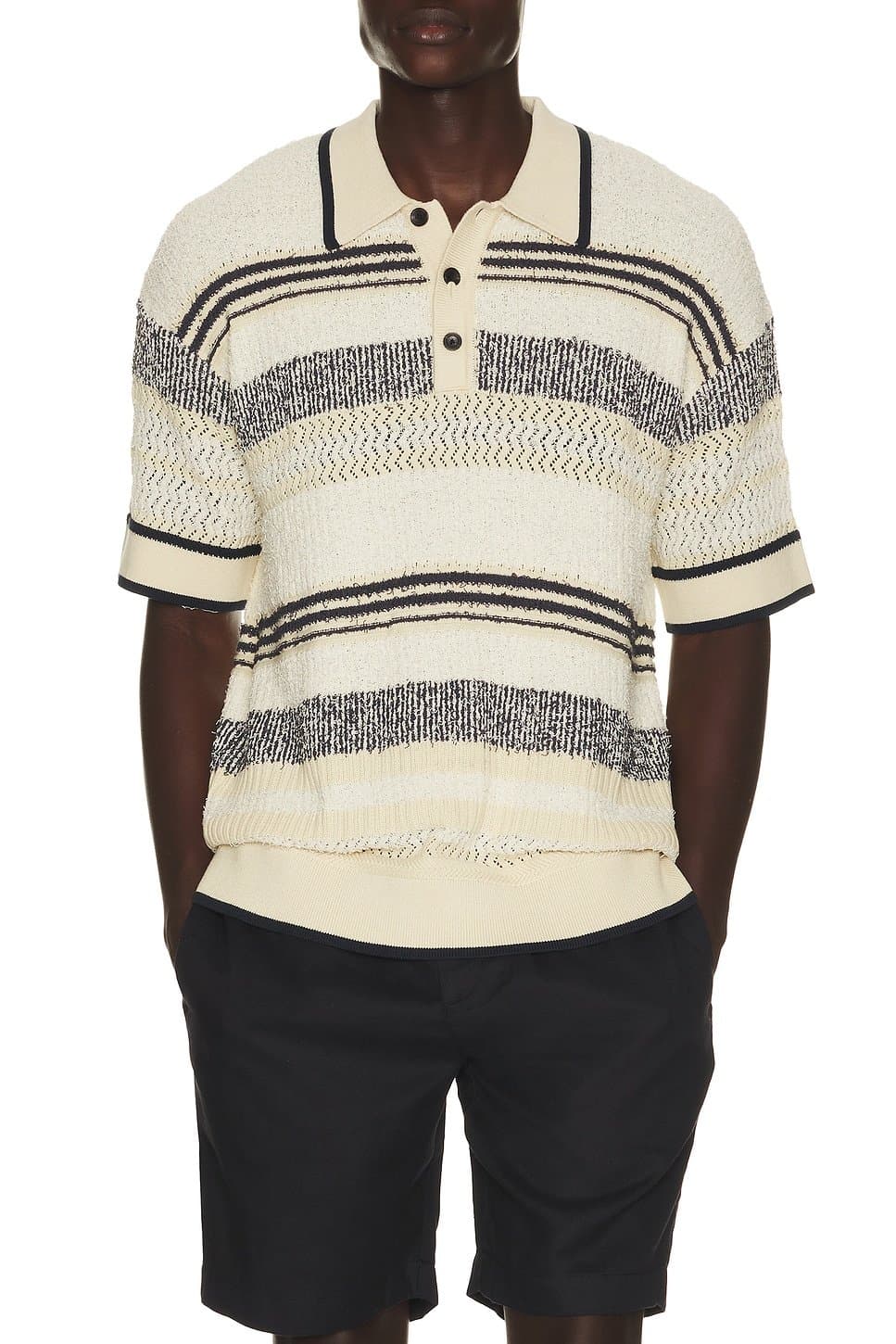 revolve Structured Dropped Shoulder Knitted Polo