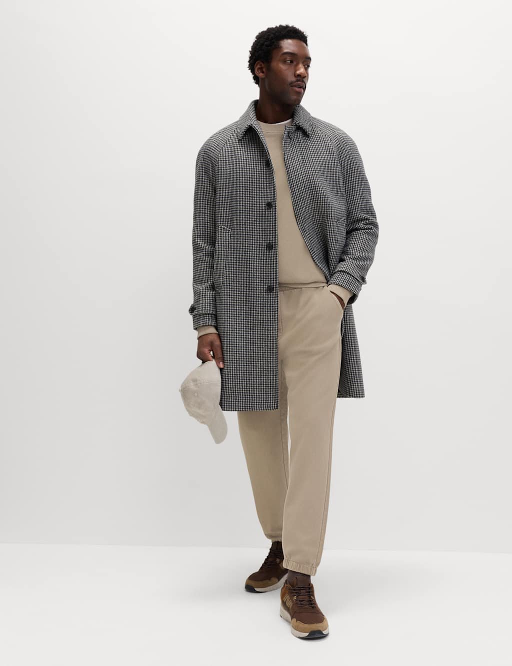 Marks & Spencer M&S Garment Dyed Pure Cotton Joggers Mushroom - 2