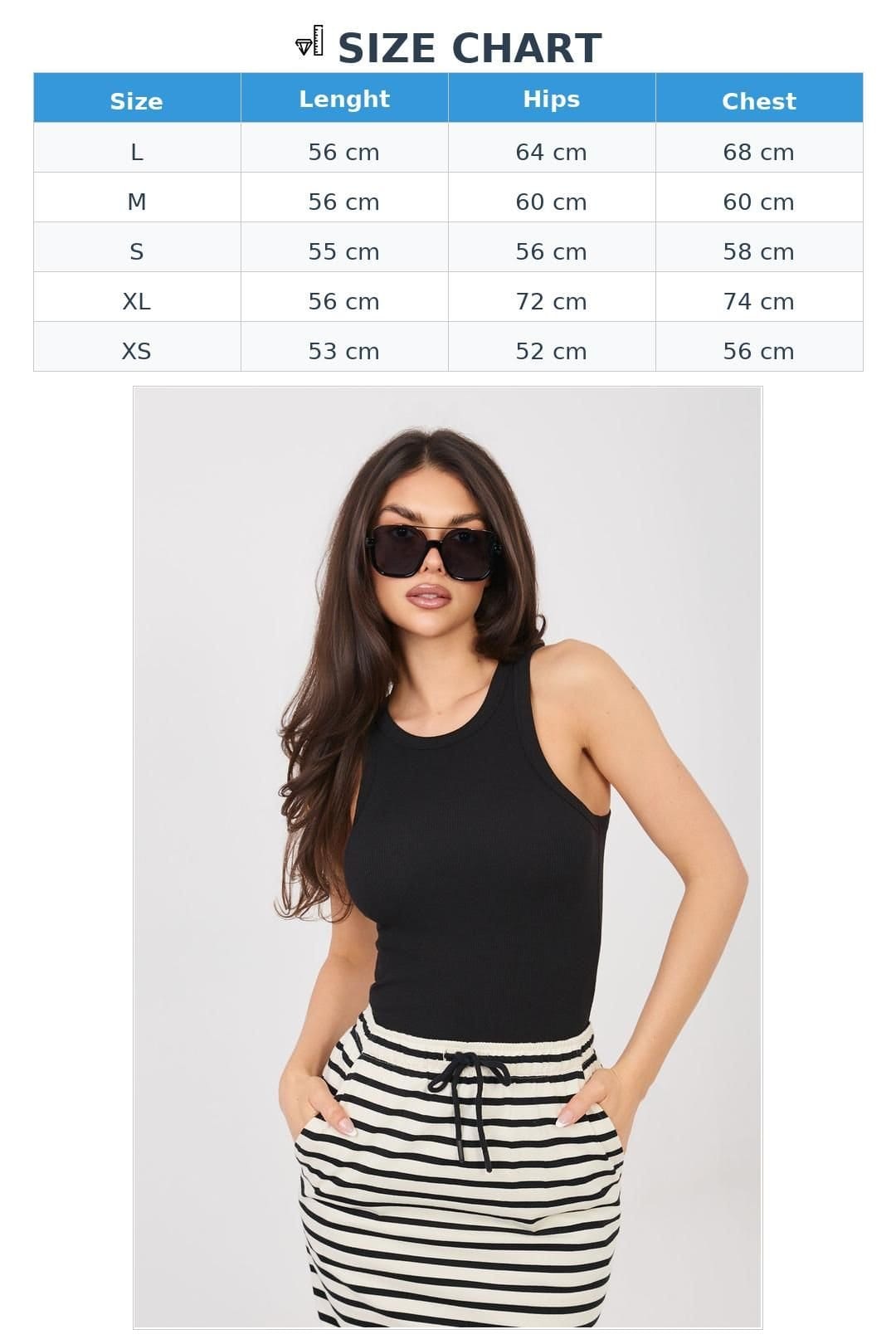 Love Lace Love Lace Women's Ribbed Cotton Sleeveless Tank Top in Black - 4