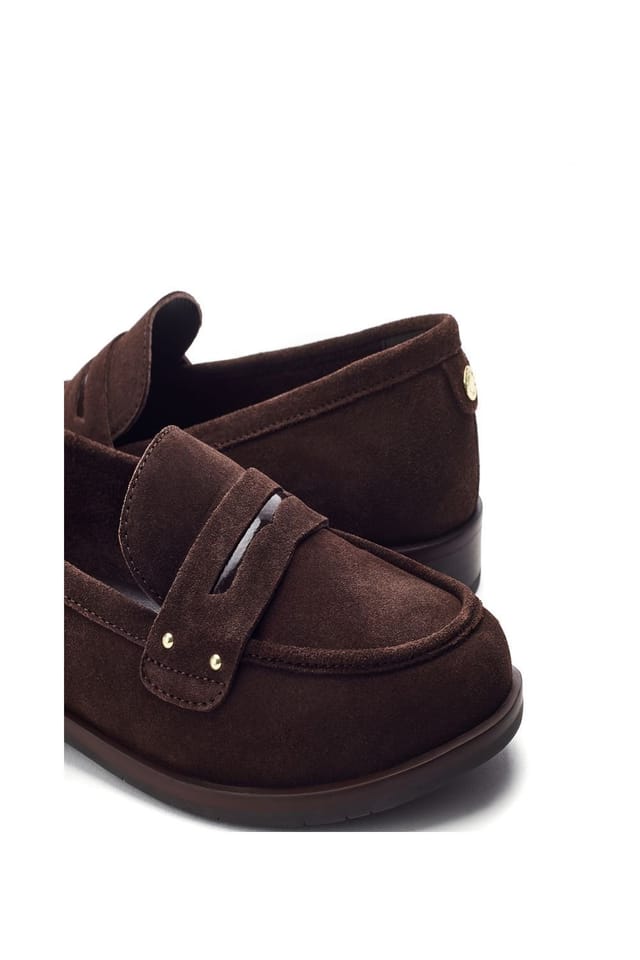 Moda In Pelle Moda In Pelle Women's 'Ema' Suede Loafers in Dark Brown - 3
