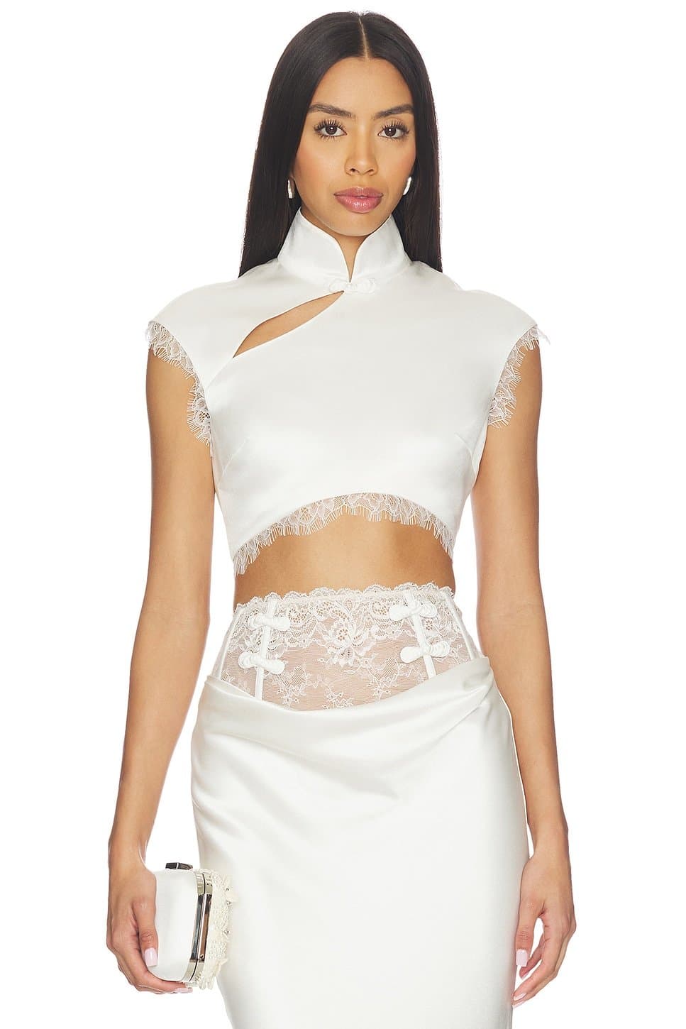 revolve Lila Satin Top