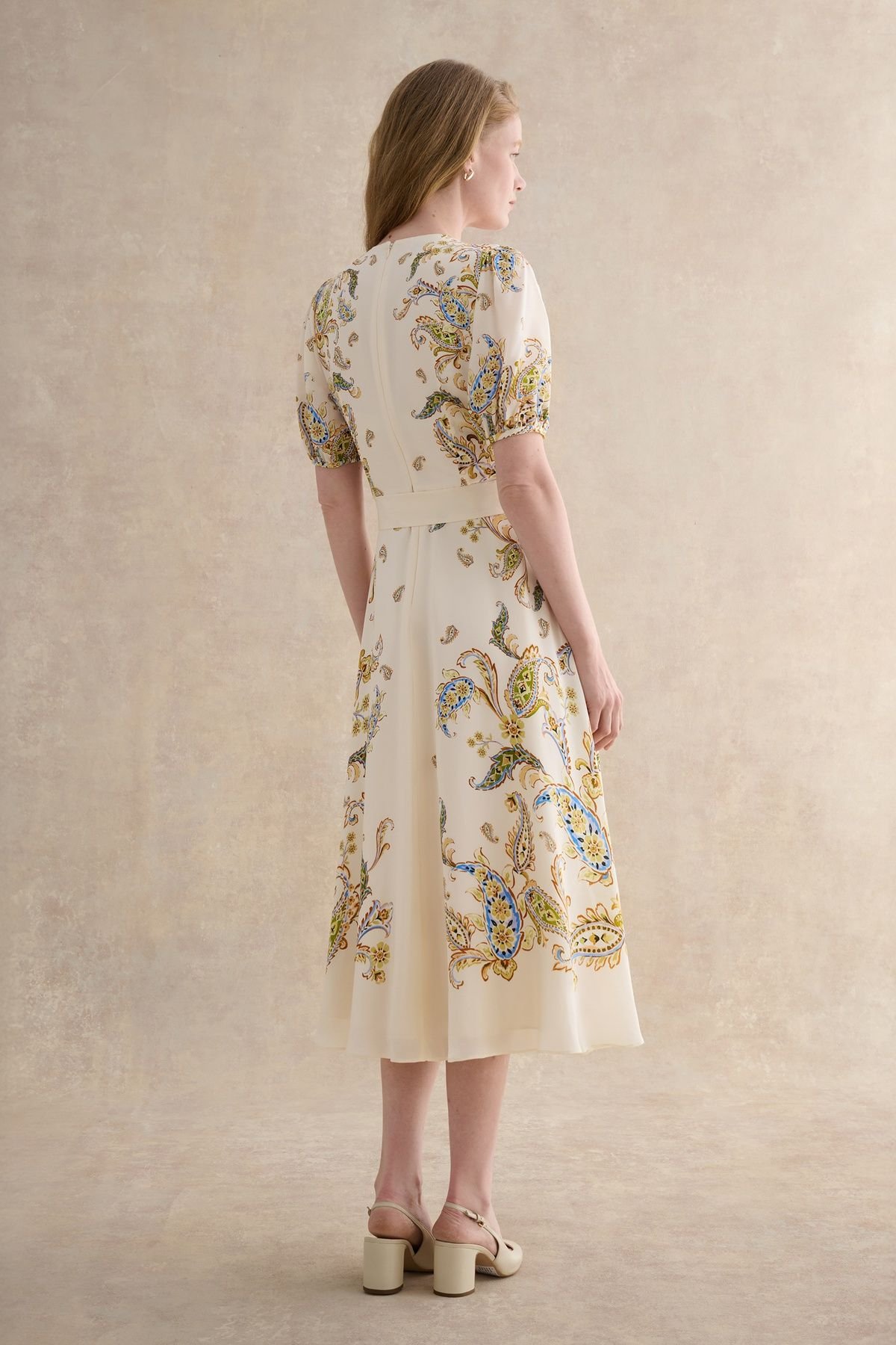 Hobbs London Hobbs London Women's Alma Silk Printed Midi Dress in Cream - 4