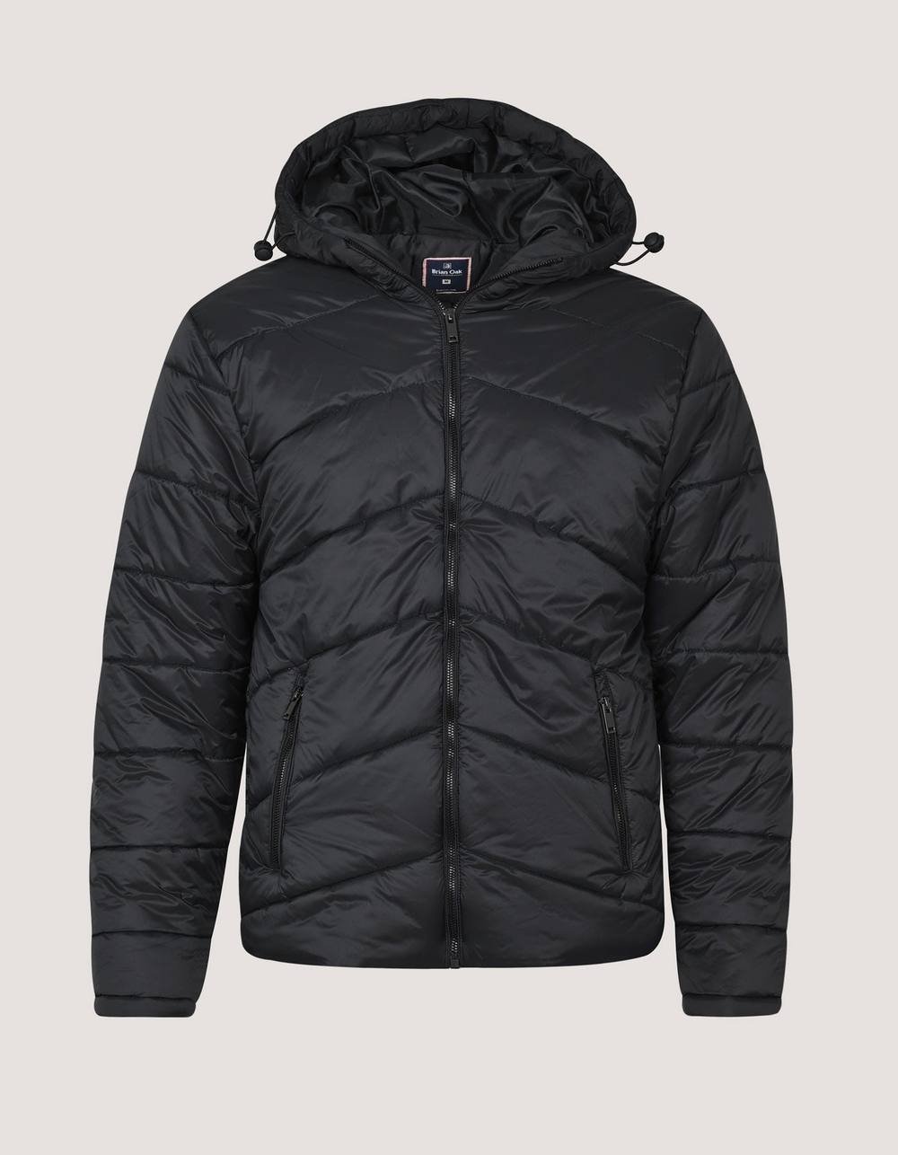Brian Oak London Brian Oak London Men's Black Hooded Puffer Jacket - 3