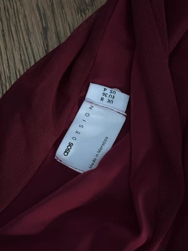 ASOS Design ASOS design burgundy ruched bodycon dress