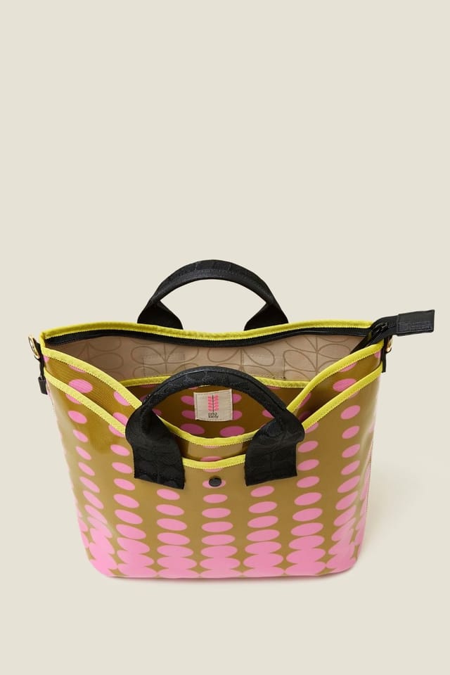 Orla Kiely Orla Kiely Women's Carrygrab Crossbody - Optical Oval Ochre - 3