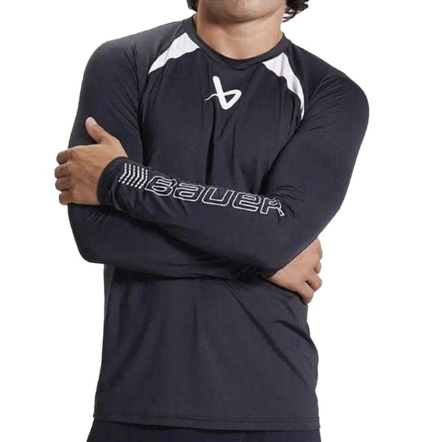 Bauer Bauer Men's Performance Long-Sleeved Base Layer Top in Dark Grey - 3