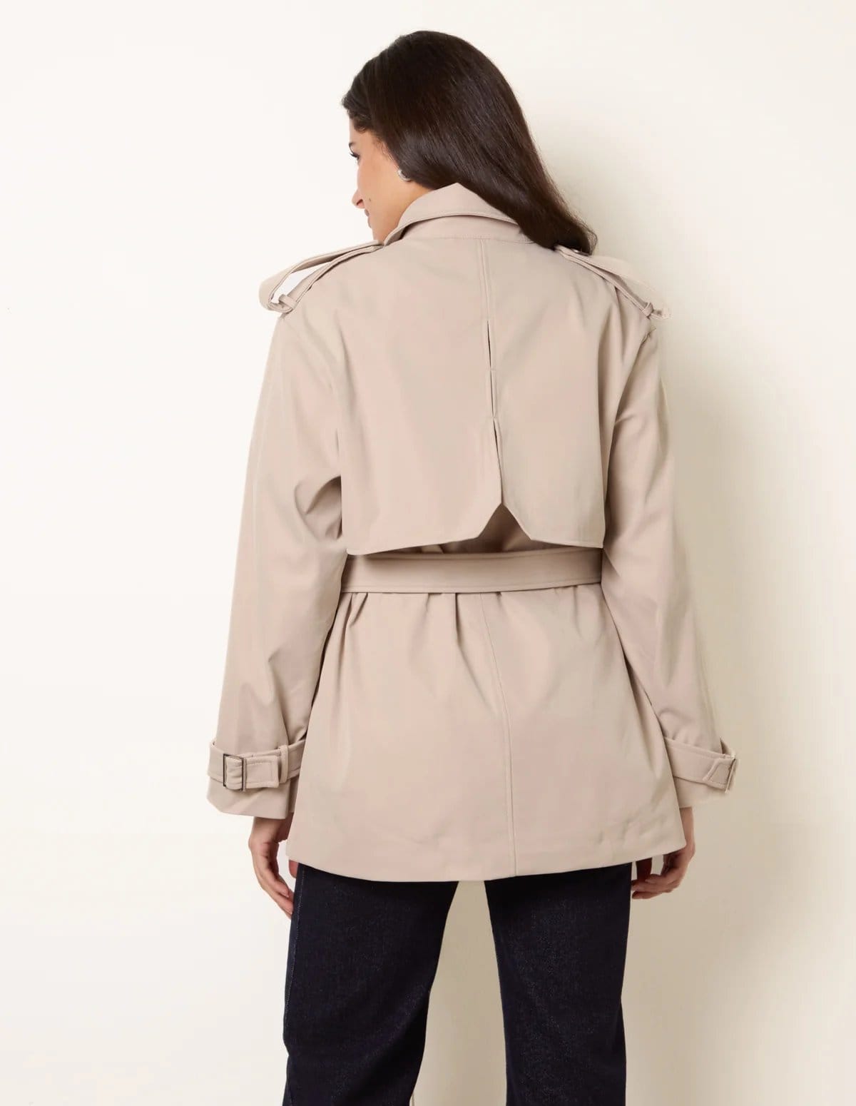 Blue Vanilla Short Trench Coat - 4