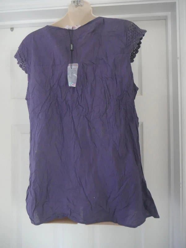 Matthew Williamson Butterfly Matthew Williamson Top Ladies Size 16 Purple Blouse Bead Sequin BNWT