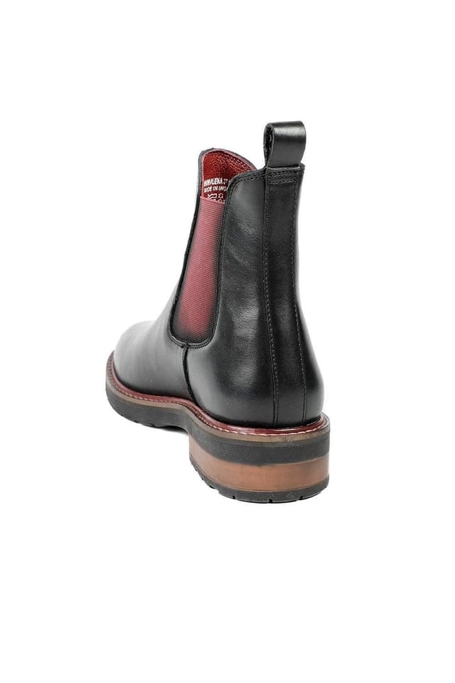 Jones Bootmaker Jones Bootmaker Women's Maddalena Leather Chelsea Boots in Black - 3
