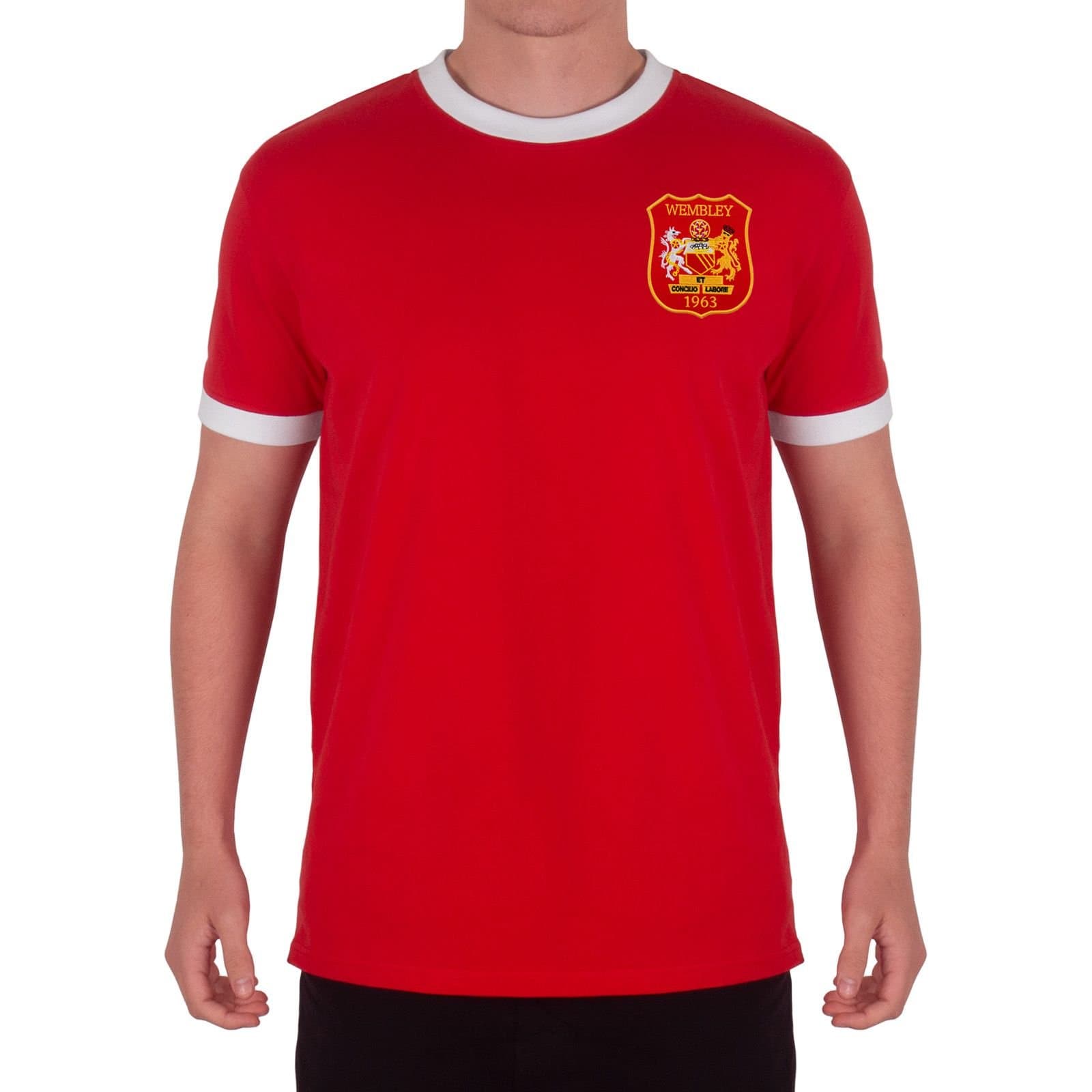 fan originals fan originals Men's Adults Manchester Crest Retro T-Shirt in Dark Red