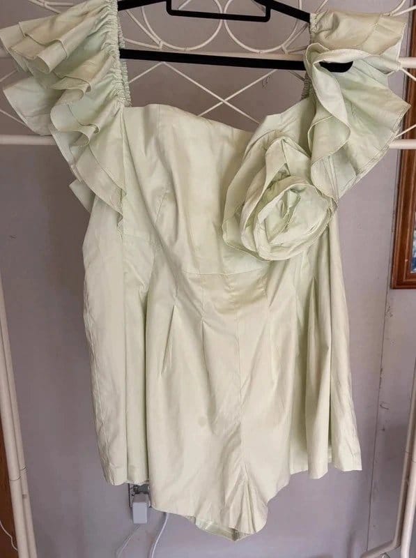 ASOS Lux Mint Green Playsuit Size 24