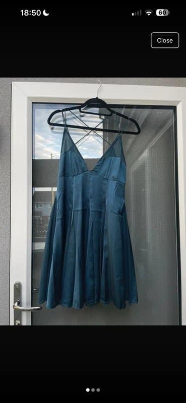 ASOS ASOS Design Silk Blue Dress