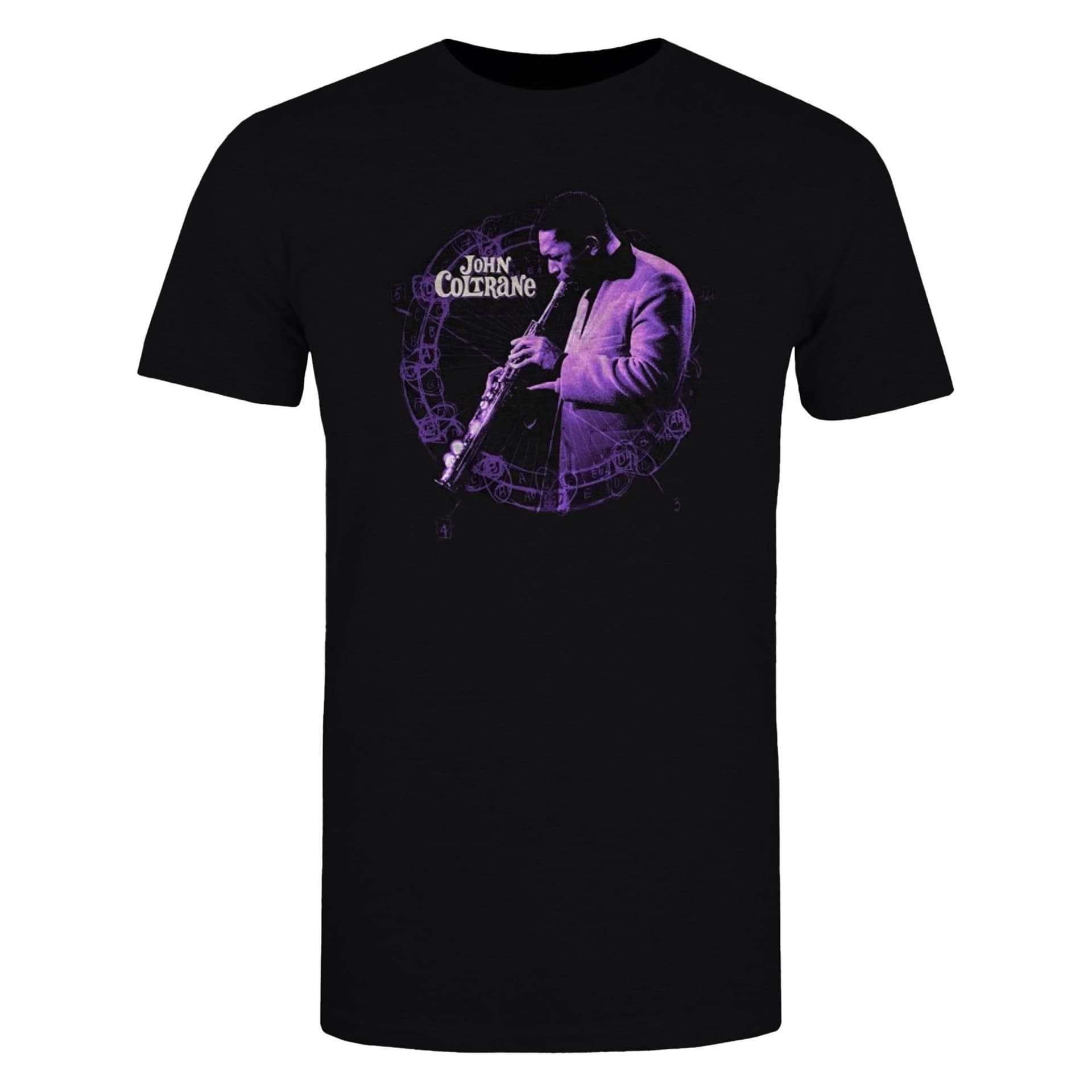 John Coltrane John Coltrane Men's Live Circle Cotton T-Shirt in Black