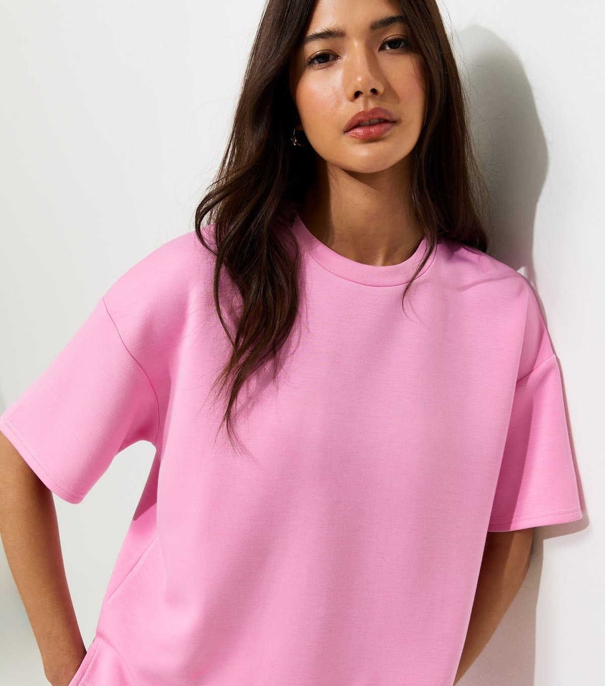 New Look New Look Pink Heavyweight Jersey Sweatshirt T-Shirt