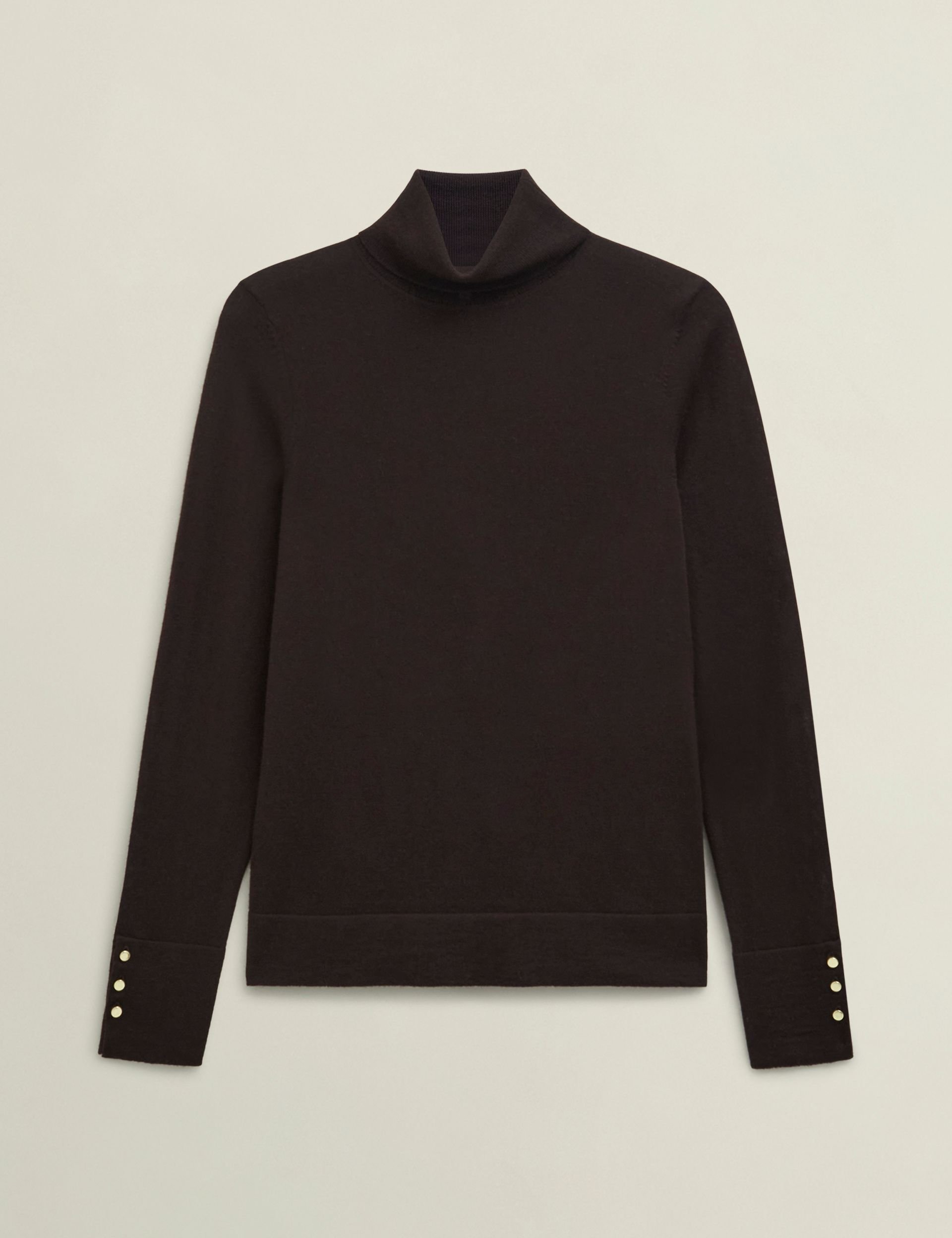 Hobbs London Hobbs London Women's Lara Rollneck Jumper in Dark Brown - 2