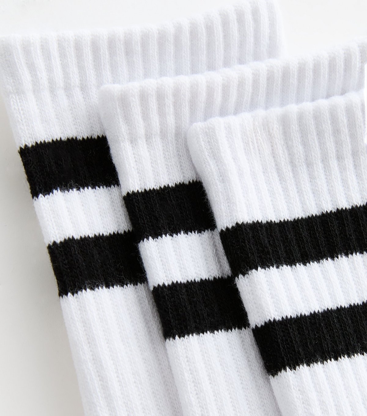 New Look Men's Mens 3 Pack Of White Stripe Socks New Look - 2